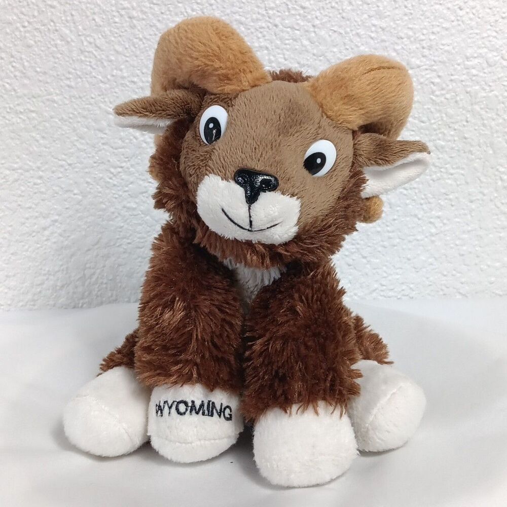 Wyoming Souvenir Big Horned Sheep Plush Creature Comfort Stuffed Animal